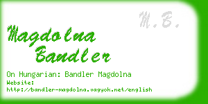 magdolna bandler business card